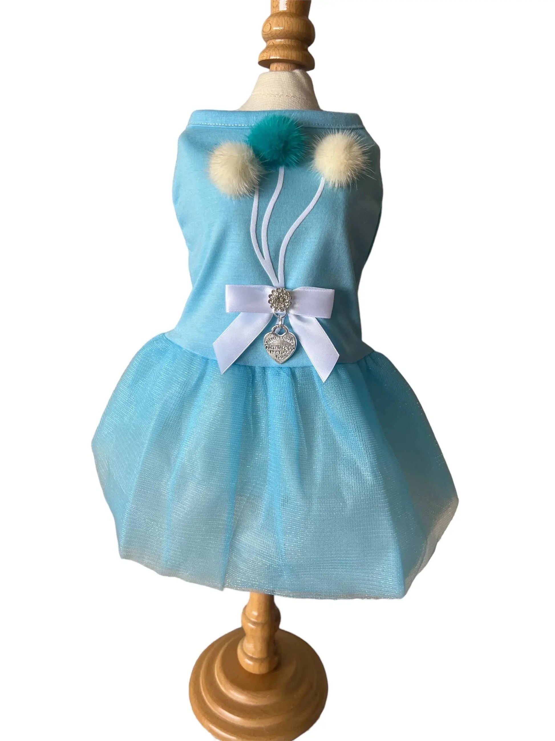 Bark Fifth Avenue My Birthday At Sniffany Dog Dress Tutu Style With Ruffled Mesh Inner Skirt Plush Mink - Animals & Pet Supplies > Pet Supplies > Pet Apparel > Pet Dresses Dog