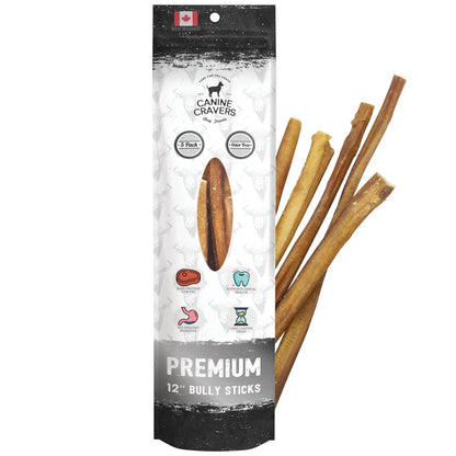 Pure Pals Canine Cravers Premium Odor Free Beef Bully Sticks Gourmet Thick Prime Cut For Dogs - Animals & Pet Supplies > Pet Supplies > Dog Supplies > Dog Treats Dog Treats