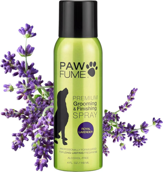PAWFUME Detangling Dog Grooming Spray, Royal Lavender, 1-Pack – Keeps Pups Fresh All Day – Hypoallergenic, Alcohol-Free, Detangling & Moisturizing – Salon-Quality Dog Necessities for Coat & Fur Care Excel Pets