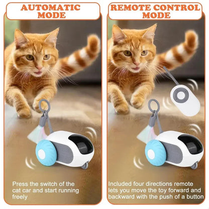 Excel Pets Zoomi Automatic Rolling Cat Chase Car Remote Control Toy For Playful Cats With Unpredictable Movement - Animals & Pet Supplies > Pet Supplies > Cat Supplies > Cat Toys > Interactive Toys cat