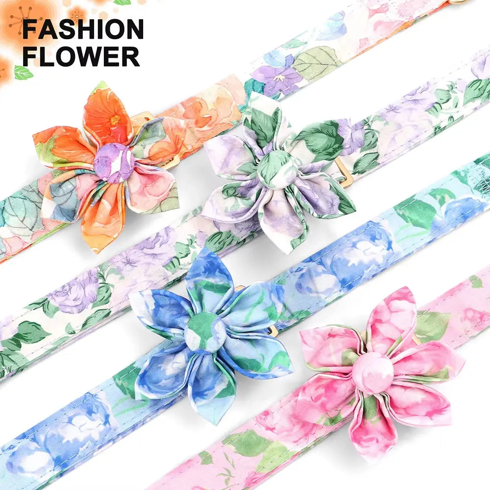 Custom Nylon Dog Collar Cute Print Dog Collars Free Engraved Pet ID Collars Necklace for Small Medium Large Dogs Pug Adjustable Excel Pets