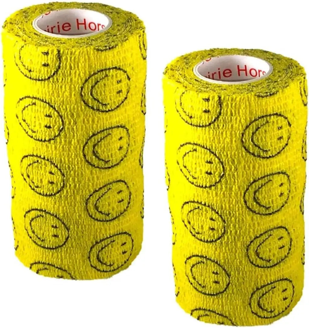 Prairie Horse Supply Bulk Pack 4 Inch Veterinary Wrap Tape Prairie Horse Self Adhesive Vet Wrap With Colorful Designs 5 Yard Roll - Animals & Pet Supplies > Pet Supplies > Pet Medical Tape & Bandages Equine