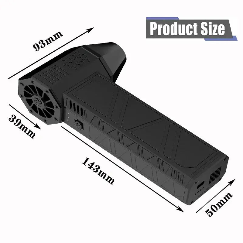 Caer Mini Turbo Jet Fan: High-Performance Electric Air Duster with Adjustable 3-Speed Settings and 130,000 RPM for Efficient Car and Computer Cleaning caer