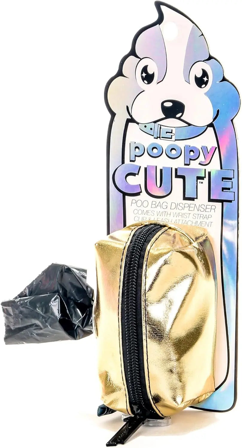 Poopycute - Cute Dog Poop Bag Holder for Leash Poop Bags for Dogs Vegan Friendly Dog Poop Bag Dispenser Dog Treat Pouch Leash Poop Bag Holder Dog Waste Bag Dispenser Dog Bag Holder Checkered poopyCUTE