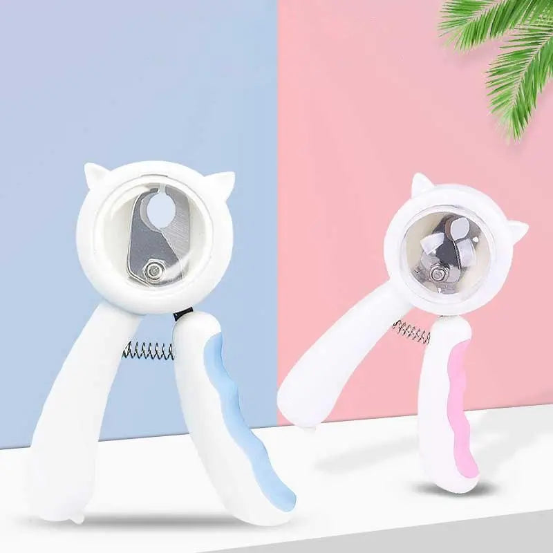 PawPerfect Nail Trimmer with ergonomic handle and transparent protective cover for safe pet nail grooming