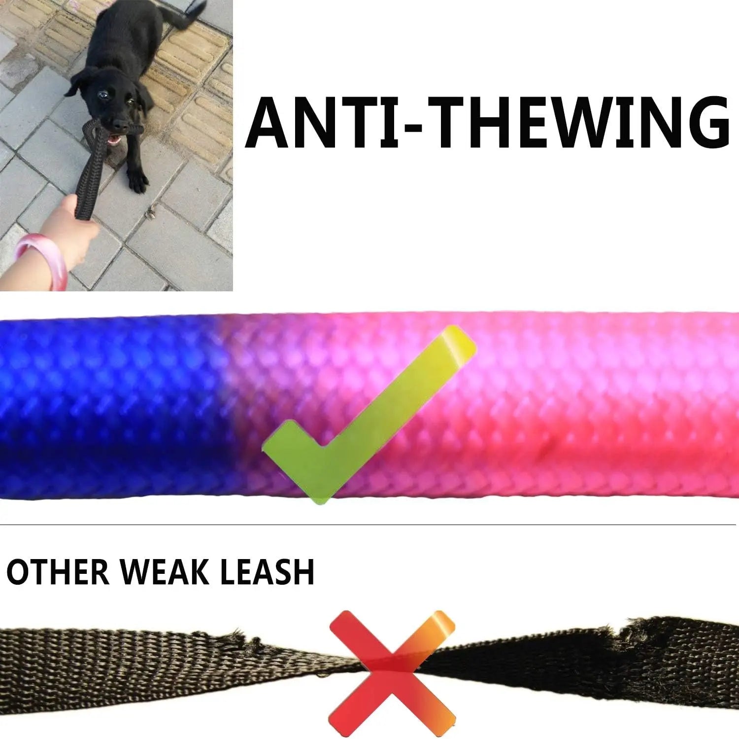 Heavy Duty 3 Dog Leash No Tangle Detachable 360° Swivel Device Multiple Dog Leash with Padded Handle for Two/Three Pets SonQueen
