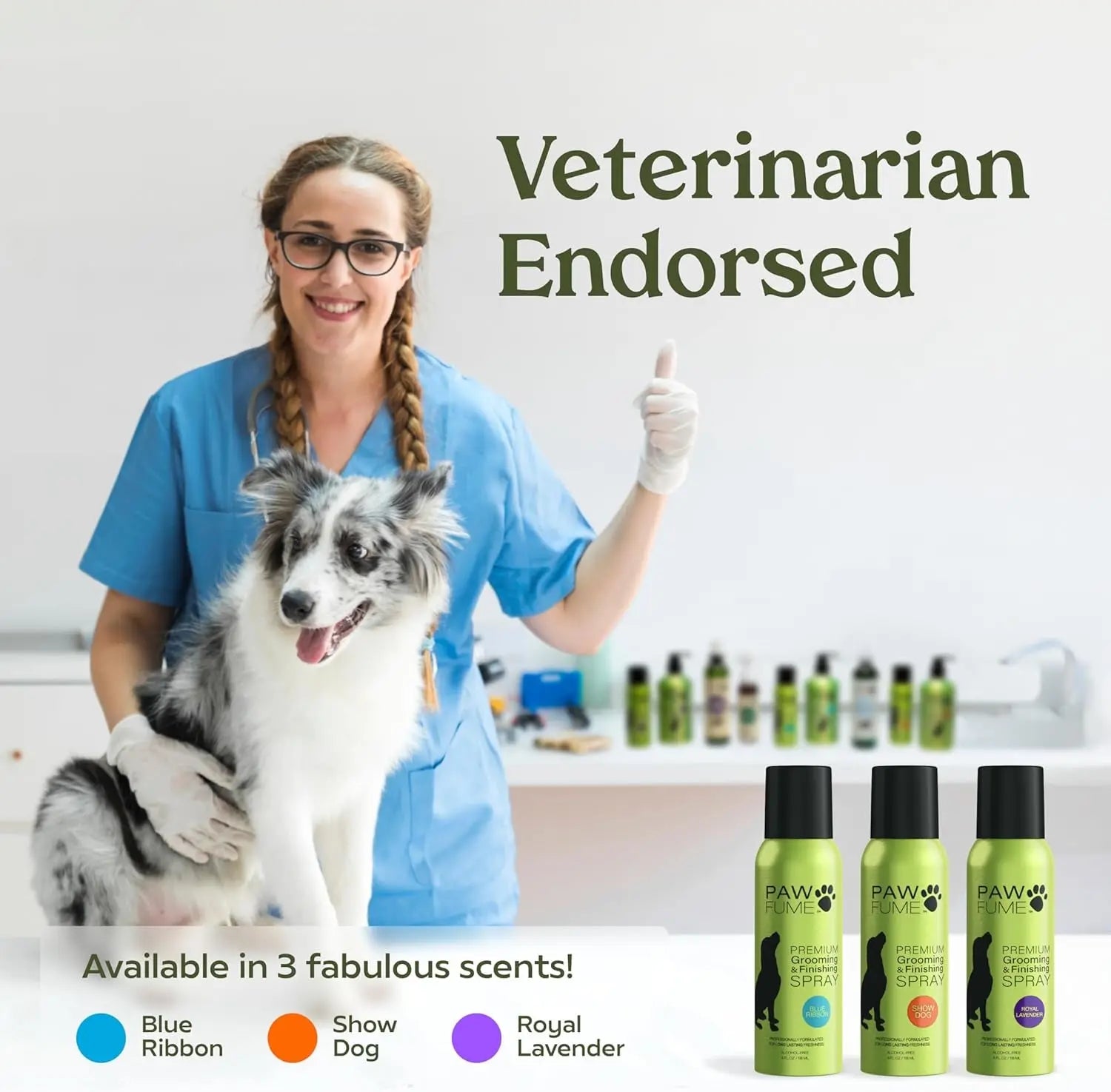 PAWFUME Detangling Dog Grooming Spray, Royal Lavender, 1-Pack – Keeps Pups Fresh All Day – Hypoallergenic, Alcohol-Free, Detangling & Moisturizing – Salon-Quality Dog Necessities for Coat & Fur Care Excel Pets