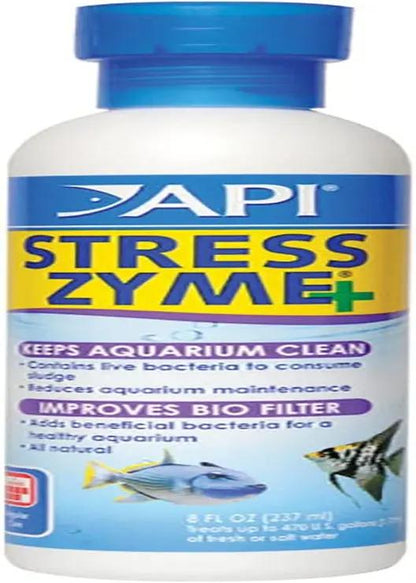 Mars Fishcare API Stress Zyme Aquarium Cleaning Solution 16 Oz Bottle Keeps Tank Crystal Clear and Fish Healthy - Animals & Pet Supplies > Pet Supplies > Fish & Aquatic Supplies > Aquarium Water Treatments > Water Conditioners