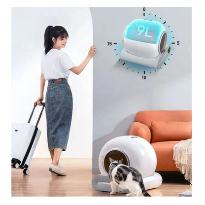 Self Cleaning Cat Litter Box, Ultra-Safe Protection Automatic Cat Litter Box, APP Control/Lower Entry/Large Capacity Does not apply