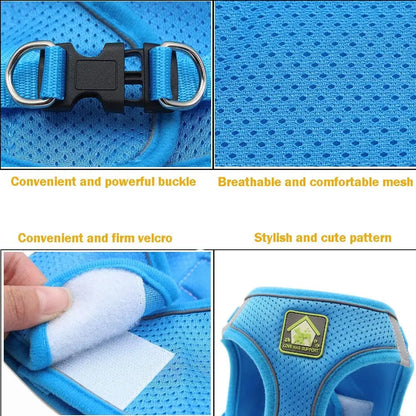 FEimaX FEimaX No Pull Adjustable Dog Harness and Leash Set for Small Dogs and Cats with 1.5 Meter Leash - Animals & Pet Supplies > Pet Supplies > Pet Collars & Harnesses > Harnesses Dog