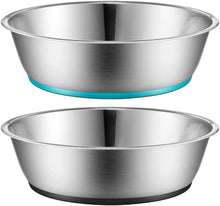 FUTONG Peggy11 Lightweight Stainless Steel Cat Bowls Set 3 Cup Two Pack Food Grade Durable Rust Resistant Dishwasher Safe - Animals & Pet Supplies > Pet Supplies > Pet Bowls, Feeders & Waterers > Bowls cat