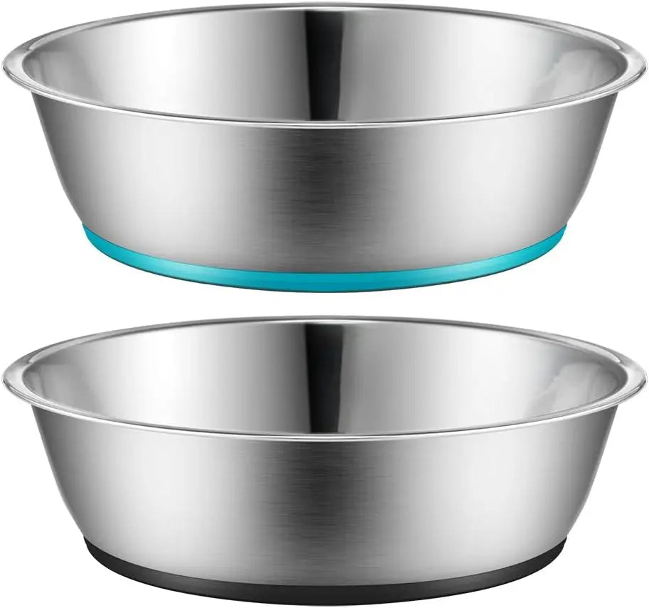 FUTONG Peggy11 Lightweight Stainless Steel Cat Bowls Set 3 Cup Two Pack Food Grade Durable Rust Resistant Dishwasher Safe - Animals & Pet Supplies > Pet Supplies > Pet Bowls, Feeders & Waterers > Bowls cat