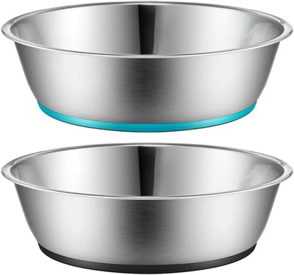 FUTONG Peggy11 Lightweight Stainless Steel Cat Bowls Set 3 Cup Two Pack Food Grade Durable Rust Resistant Dishwasher Safe - Animals & Pet Supplies > Pet Supplies > Pet Bowls, Feeders & Waterers > Bowls cat