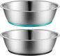 FUTONG Peggy11 Lightweight Stainless Steel Cat Bowls Set 3 Cup Two Pack Food Grade Durable Rust Resistant Dishwasher Safe - Animals & Pet Supplies > Pet Supplies > Pet Bowls, Feeders & Waterers > Bowls cat