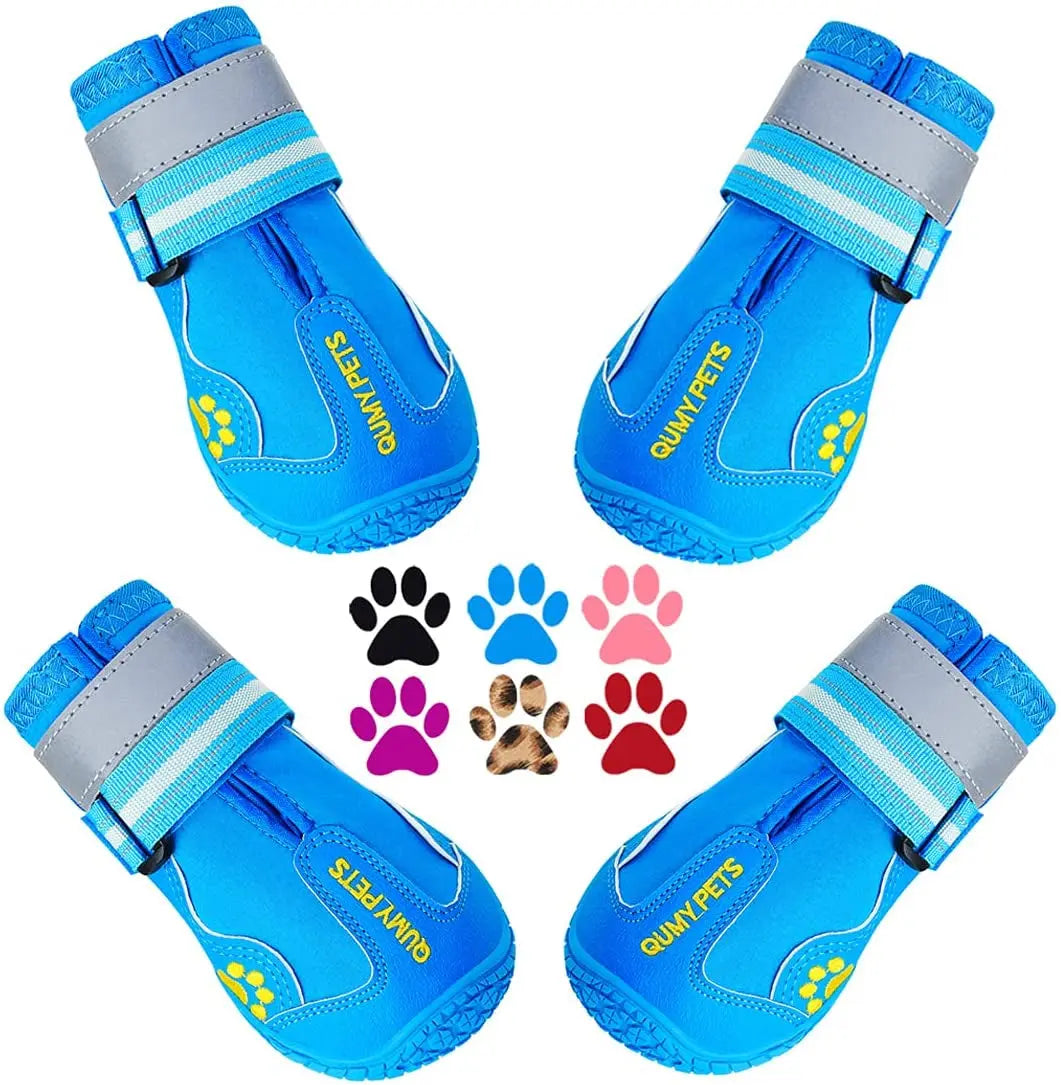 QUMY QUMY Large Dog Shoes All Season Boots For Paws Durable Paw Protectors For Hot Pavement And Trails - Animals & Pet Supplies > Pet Supplies > Pet Apparel > Pet Shoes Dog