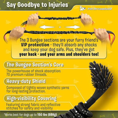 Pet Dreamland Pet Dreamland Exquisite Hands Free Double Dog Leash for Two Dogs With Tangle Free Swivel - Animals & Pet Supplies > Pet Supplies > Pet Leashes > Double Pet Leashes Dog