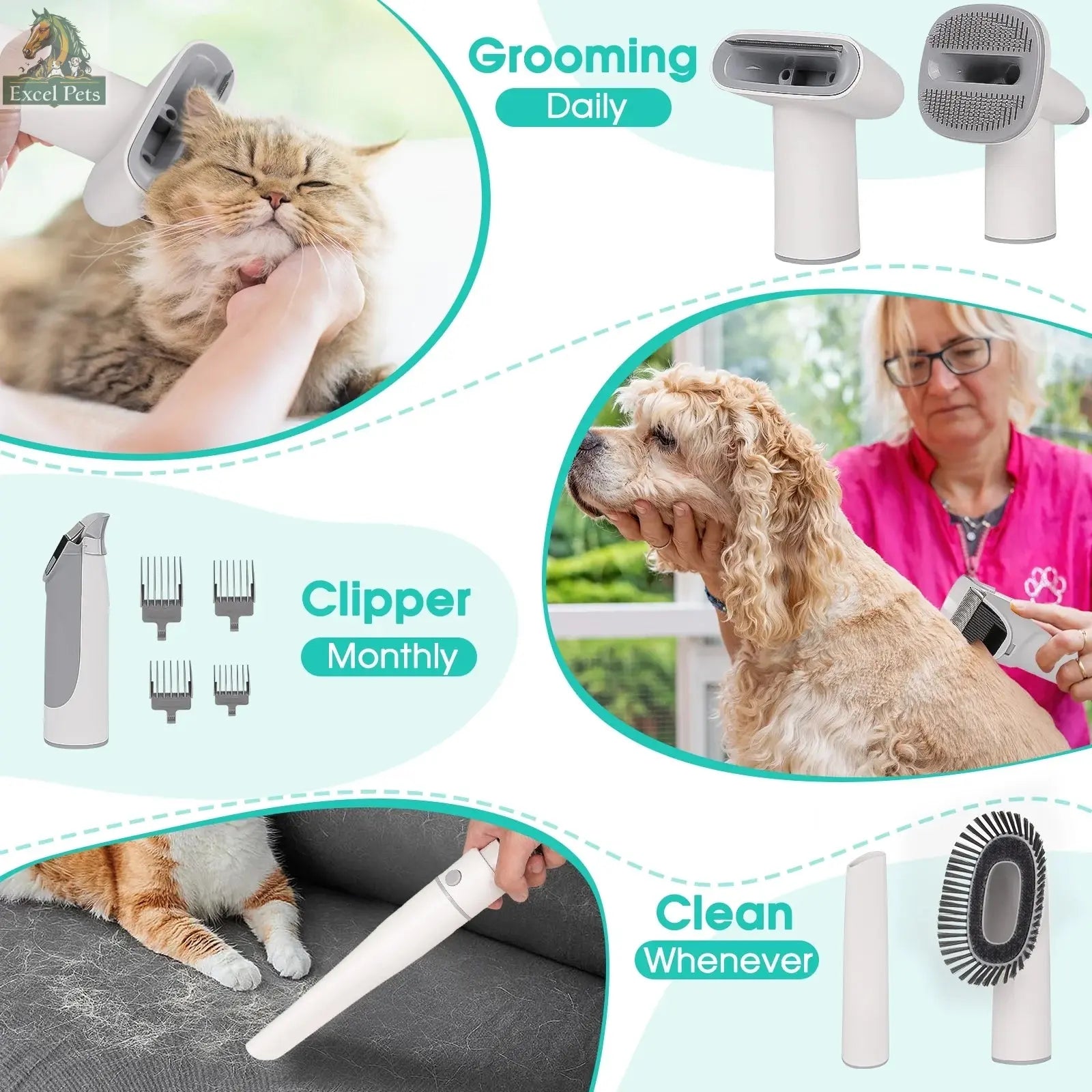 5 in 1 Pet Grooming Kit & Vacuum MJ's Pet Closet
