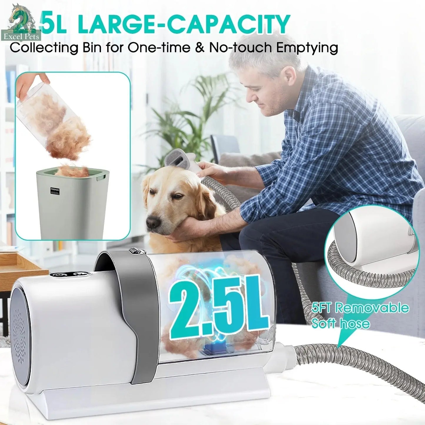 5 in 1 Pet Grooming Kit & Vacuum MJ's Pet Closet