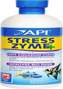 Mars Fishcare API Stress Zyme Aquarium Cleaning Solution 16 Oz Bottle Keeps Tank Crystal Clear and Fish Healthy - Animals & Pet Supplies > Pet Supplies > Fish & Aquatic Supplies > Aquarium Water Treatments > Water Conditioners
