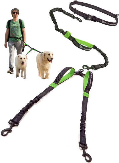 Pet Dreamland Pet Dreamland Exquisite Hands Free Double Dog Leash for Two Dogs With Tangle Free Swivel - Animals & Pet Supplies > Pet Supplies > Pet Leashes > Double Pet Leashes Dog