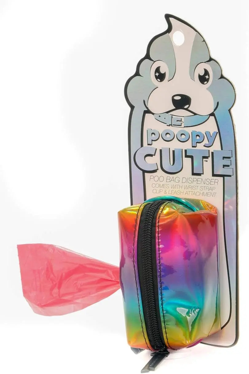 Poopycute - Cute Dog Poop Bag Holder for Leash Poop Bags for Dogs Vegan Friendly Dog Poop Bag Dispenser Dog Treat Pouch Leash Poop Bag Holder Dog Waste Bag Dispenser Dog Bag Holder Checkered poopyCUTE