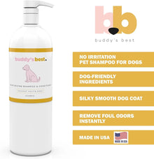 Buddy's Best Buddy's Best Dog Shampoo and Conditioner Oatmeal Formula Hypoallergenic Gentle Cleanse for Sensitive Skin - Animals & Pet Supplies > Pet Supplies > Pet Grooming Supplies > Pet Shampoo & Conditioner > Shampoos Dog