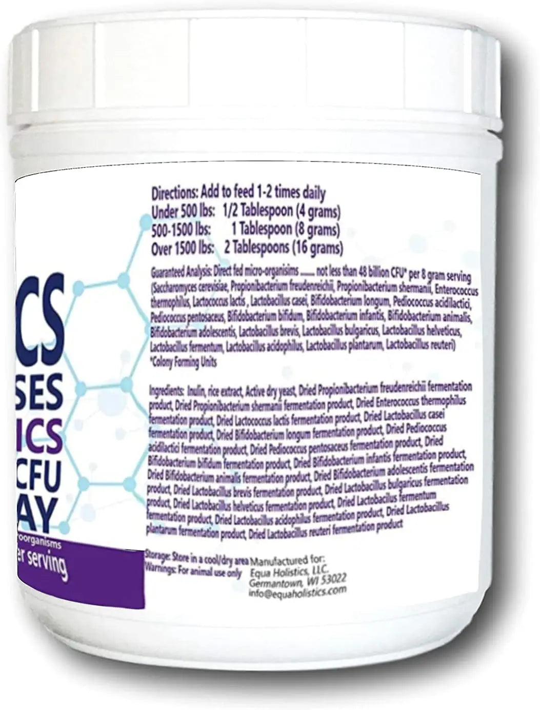 Healthygut™ Probiotics for Horses - All-Natural Dietary Supplement for Enhanced Digestive Performance (90-Day Supply) Equa Holistics LLC.