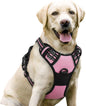 GLOBEGOU CO.,LTD Rabbitgoo Large Dog Harness No Pull Adjustable Soft Padded Vest Reflective Oxford Material Red Plaid Dual Leash Clips - Animals & Pet Supplies > Pet Supplies > Pet Collars & Harnesses Dog
