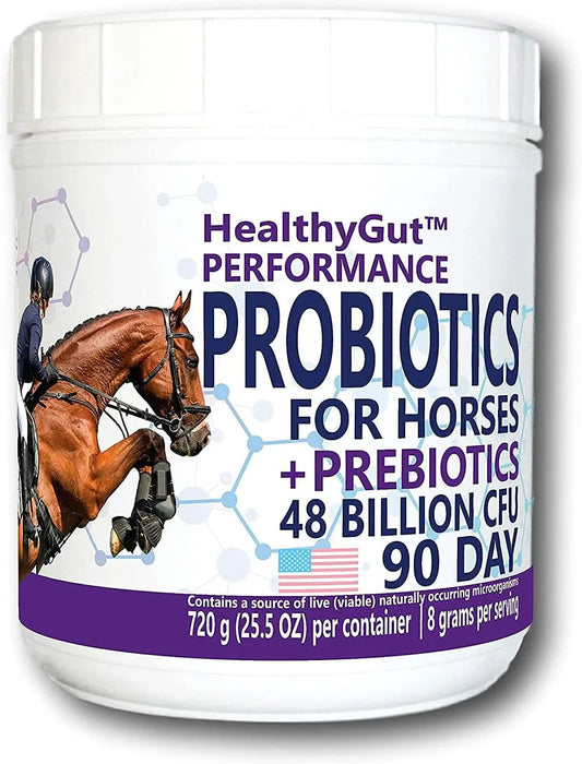 Healthygut™ Probiotics for Horses - All-Natural Dietary Supplement for Enhanced Digestive Performance (90-Day Supply) Equa Holistics LLC.