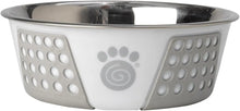Pet Rageous Designs Fiji Stainless Steel Non Slip Pet Rageous Dog Bowl Durable Stainless Core Lightweight TPE Shell - Animals & Pet Supplies > Pet Supplies > Pet Bowls, Feeders & Waterers > Bowls Dog
