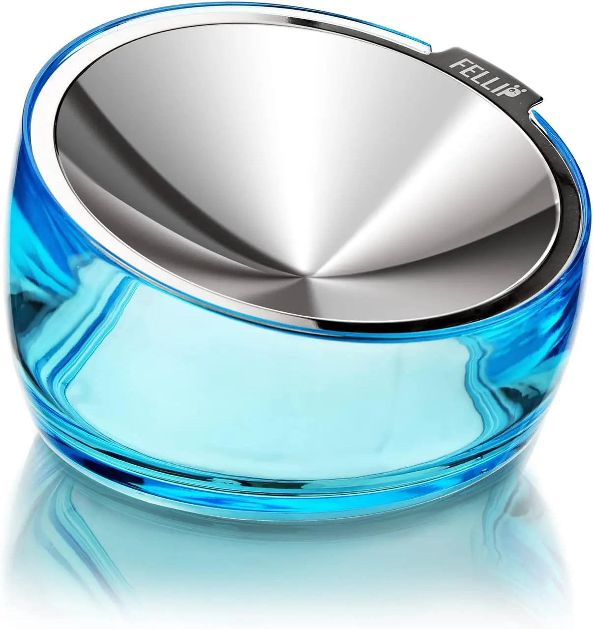 Felli Oblik Elevated Cat Food Bowl - 304 Stainless Steel Removable Dish with Anti-Vomiting and Whisker Fatigue Features, 15° Tilted Non-Slip Stand, Classic Design (0.5 Cup) Felli