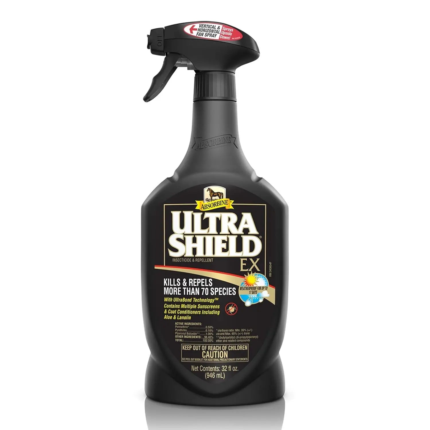 Absorbine Absorbine UltraShield EX 128 Oz Insecticide For Horses And Dogs Kills 70 Pests 17 Day Protection Ready To Use - Animals & Pet Supplies > Pet Supplies > Pet Flea & Tick Control > Flea & Tick Sprays Equine