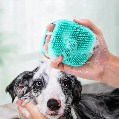 Does not apply Soft Silicone Pet Bathing Brush And Massager With Shampoo Dispenser For Easy Grooming And Skin Massage - Animals & Pet Supplies > Pet Supplies > Pet Grooming Supplies > Pet Combs & Brushes > Brushes Dog