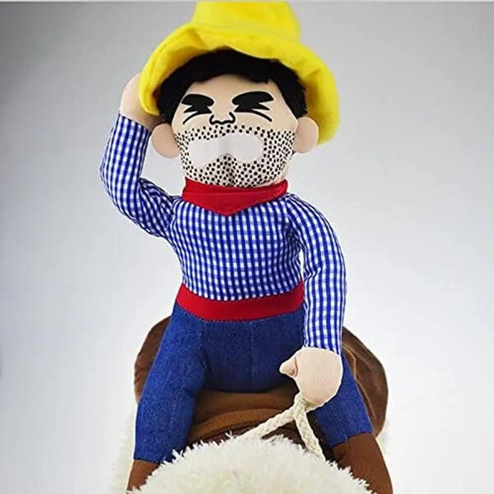 Cowboy Dog Cat Halloween Costume Clothes Novelty Funny Pets Party Cosplay Apparel (X-Large) Excel Pets