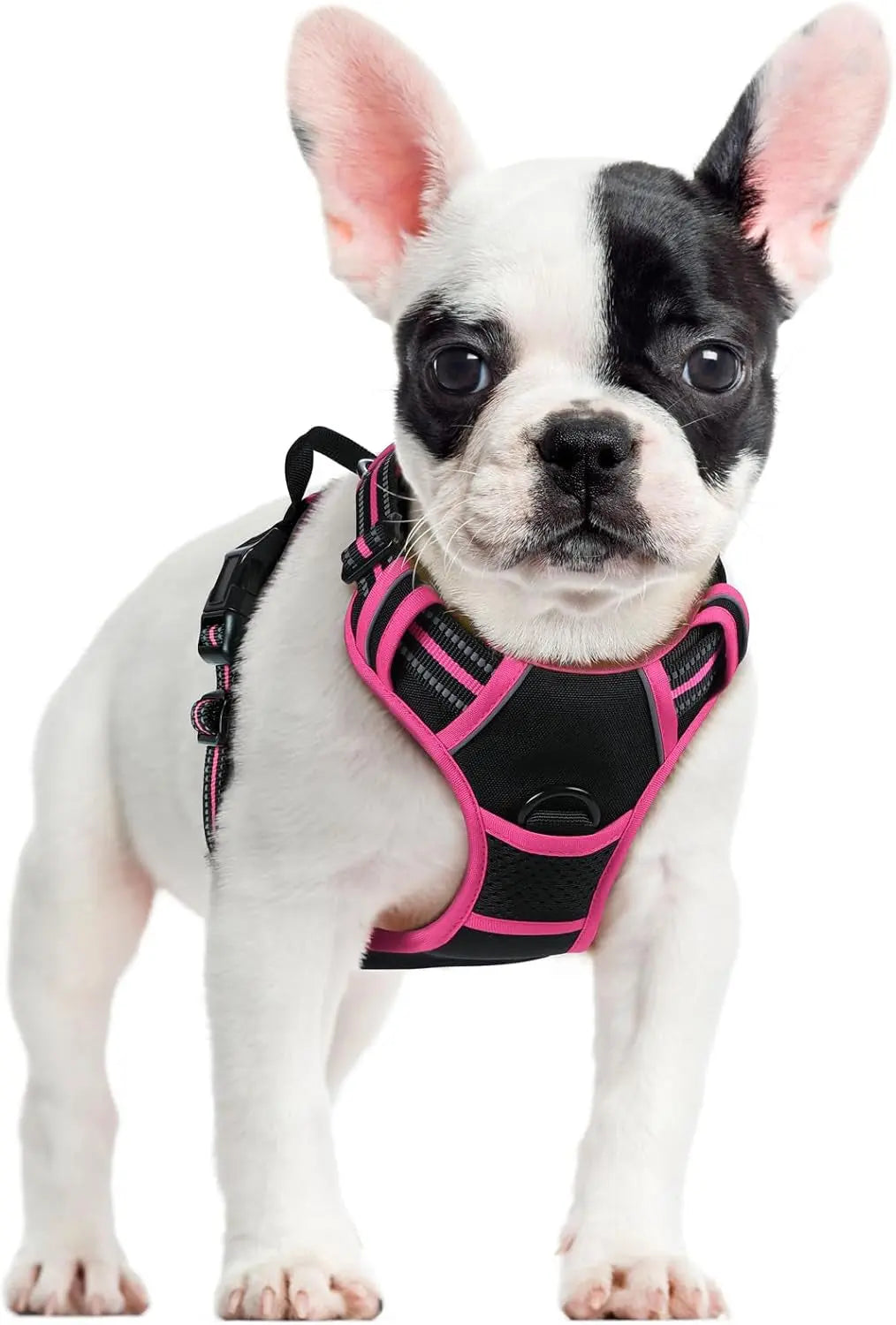 GLOBEGOU CO.,LTD Rabbitgoo Large Dog Harness No Pull Adjustable Soft Padded Vest Reflective Oxford Material Red Plaid Dual Leash Clips - Animals & Pet Supplies > Pet Supplies > Pet Collars & Harnesses Dog