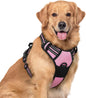 GLOBEGOU CO.,LTD Rabbitgoo Large Dog Harness No Pull Adjustable Soft Padded Vest Reflective Oxford Material Red Plaid Dual Leash Clips - Animals & Pet Supplies > Pet Supplies > Pet Collars & Harnesses Dog