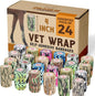 Prairie Horse Supply Bulk Pack 4 Inch Veterinary Wrap Tape Prairie Horse Self Adhesive Vet Wrap With Colorful Designs 5 Yard Roll - Animals & Pet Supplies > Pet Supplies > Pet Medical Tape & Bandages Equine