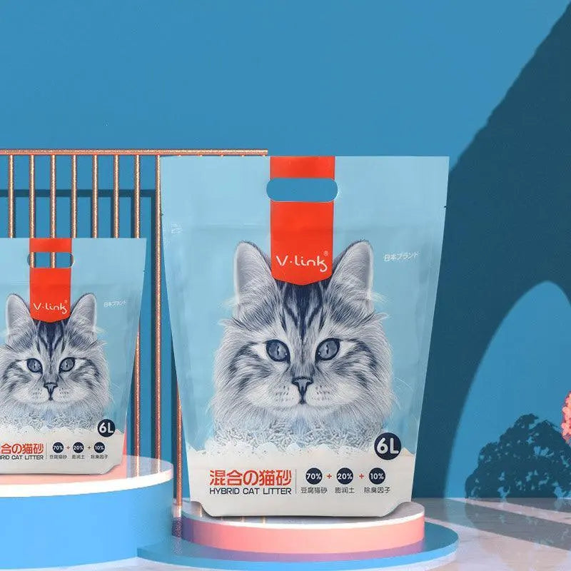 6L Activated Charcoal Tofu Litter With Natural Deodorizing Power Dog Hugs Cat