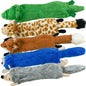 SHARLOVY SharLovy 5 Pack Plush Squeaky Dog Toys For Chewing And Teething Squirrel Cow Fox Wolf Tiger Bundle - Animals & Pet Supplies > Pet Supplies > Dog Supplies > Dog Toys Dog