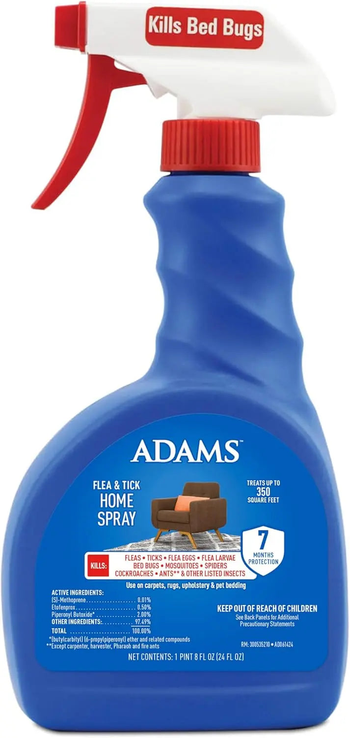Adams Adams Flea and Tick Home Spray With Precor Kills Fleas Eggs Ticks Bed Bugs and More 24 Fl Oz - Home & Garden > Household Supplies > Pest Control > Pesticides > Miticides cat