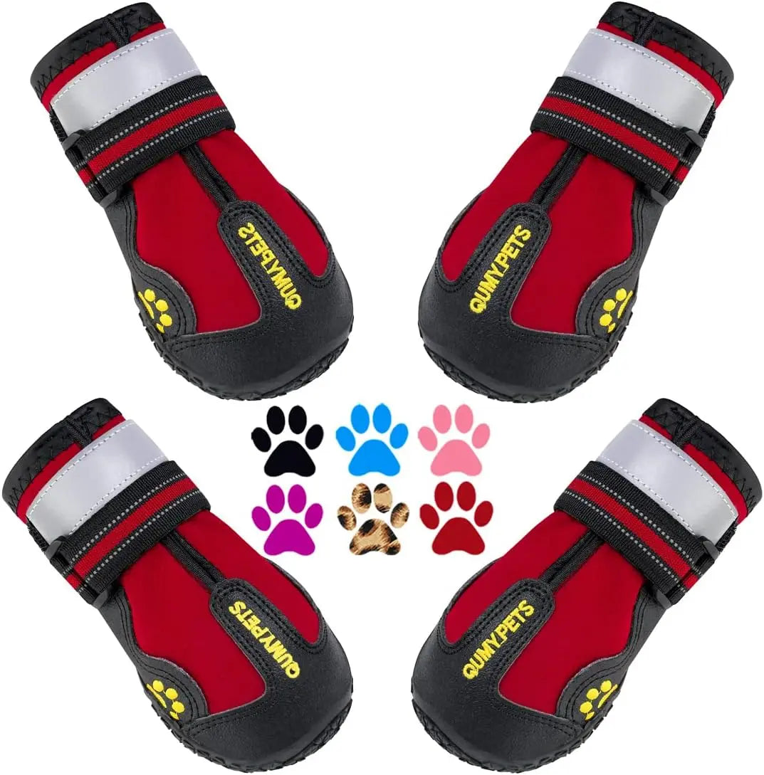 Ultimate QUMY Dog Shoes for Large Breeds - Durable, Water-Resistant Boots & Paw Protectors for Year-Round Adventures and Indoor Comfort QUMY