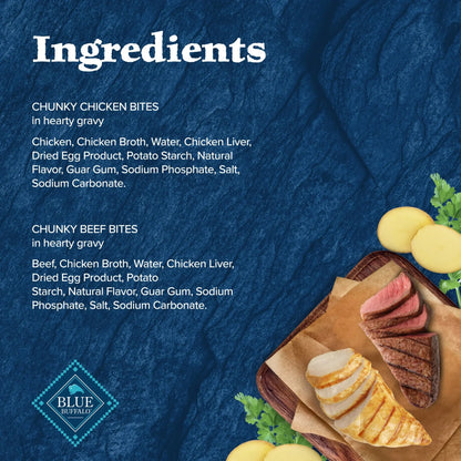 Blue Buffalo Blue Buffalo Wilderness Wild Cuts Wet Dog Food Toppers Grain Free Real Chicken Or Beef For Dogs - Animals & Pet Supplies > Pet Supplies > Dog Supplies > Dog Food > Non-Prescription Dog Food Dog