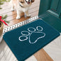 OLANLY OLANLY Ultra Absorbent Chenille Door Mat For Pets 24x16 Inches Non Slip Washable Entryway Mat Beige Paw Print Design - Animals & Pet Supplies > Pet Supplies