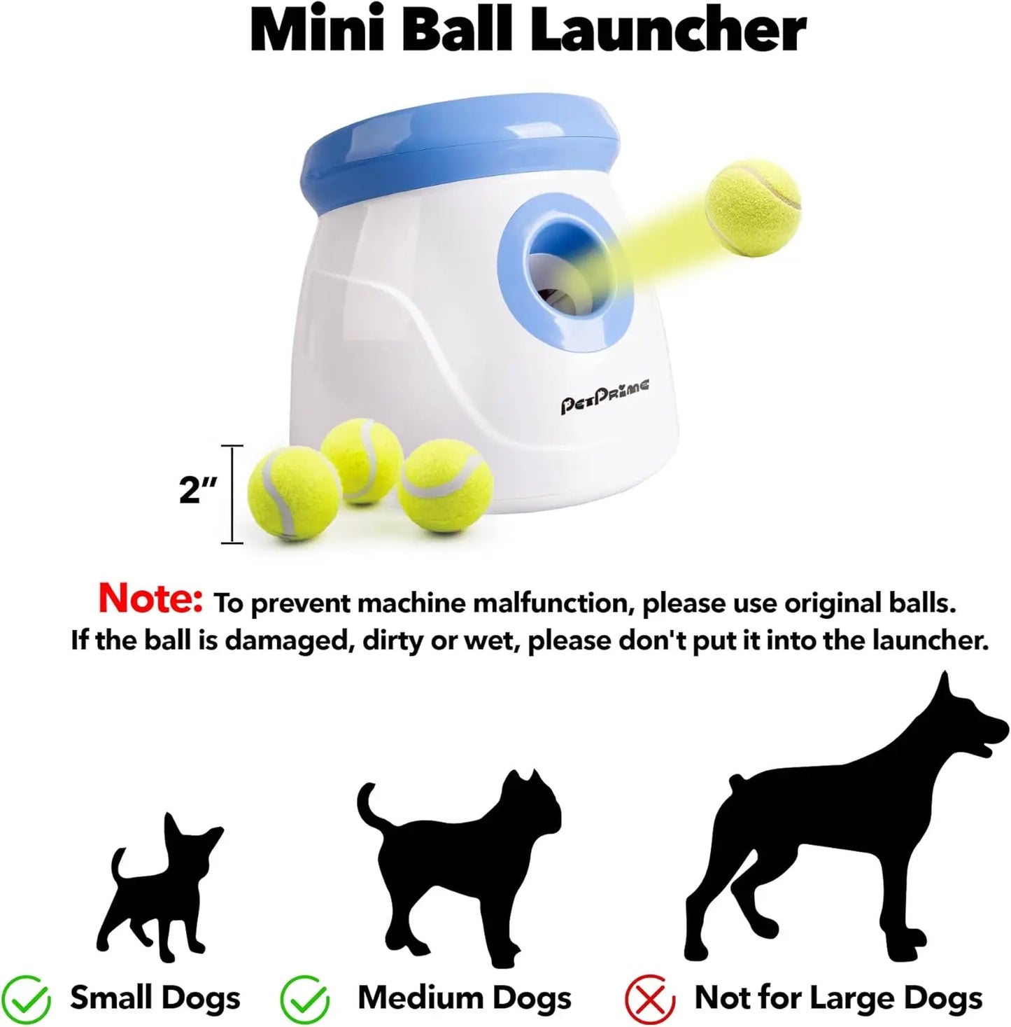 Pet Prime Automatic Ball Launcher for Small and Medium Dogs PetPrime
