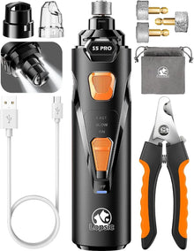 Shenzhen Sanqi Technology Co., Ltd LOPSIC Whisper Quiet Dog Nail Grinder Rechargeable Trimmer With 2 LED Lights And 3 Grinding Wheels For Safe Nail Care - Animals & Pet Supplies > Pet Supplies > Pet Grooming Supplies Dog