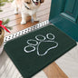 OLANLY OLANLY Ultra Absorbent Chenille Door Mat For Pets 24x16 Inches Non Slip Washable Entryway Mat Beige Paw Print Design - Animals & Pet Supplies > Pet Supplies