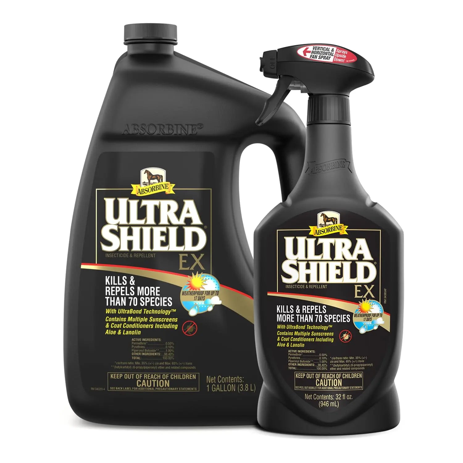 Absorbine Absorbine UltraShield EX 128 Oz Insecticide For Horses And Dogs Kills 70 Pests 17 Day Protection Ready To Use - Animals & Pet Supplies > Pet Supplies > Pet Flea & Tick Control > Flea & Tick Sprays Equine