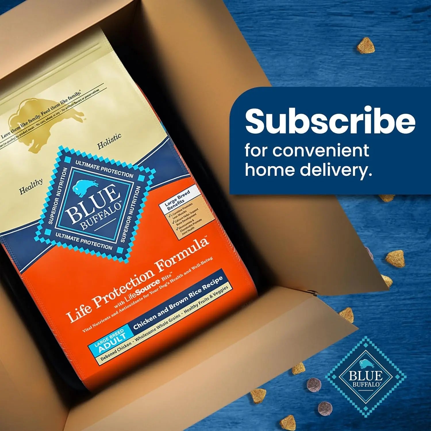 Blue Buffalo Life Protection Formula Large Breed Adult Dry Dog Food, Chicken & Brown Rice Recipe, 30-Lb Bag - Supports Joint Health and Promotes Lean Muscle with Natural Ingredients Blue Buffalo Company, Ltd