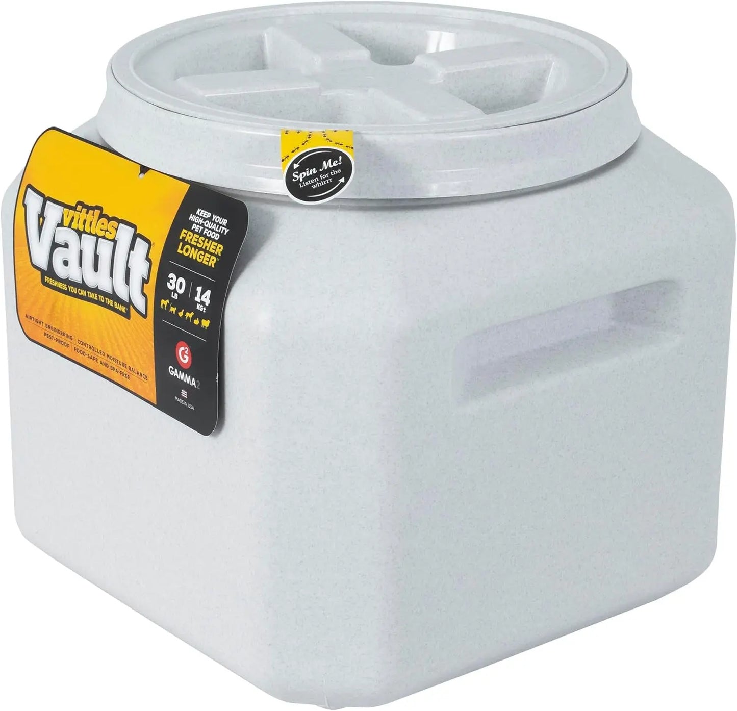 Gamma2 Vittles Vault Pet Food Storage Containers - Sealed Dog and Cat Food Storage Container, Fits up to 80Lbs, Made in the USA - [14"L X 28"H] Gamma2