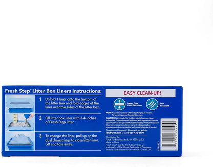 Fetch for Pets Fresh Step Drawstring Cat Litter Box Liners Heavy Duty 2 Mil Thick Litter Bags For Easy Cleanup - Animals & Pet Supplies > Pet Supplies > Cat Supplies > Cat Litter > Cat Litter Box Liners cat